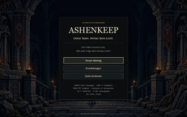 Ashenkeep Godot-Edition – Natives Pixel-Roguelite mit elf Tiefen und Gamepad