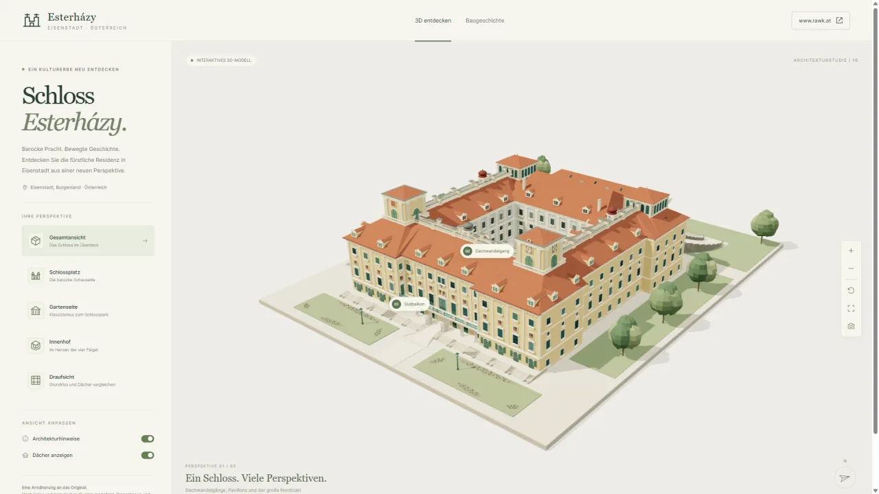 Esterhazy – An Interactive 3D Reconstruction of Esterházy Palace