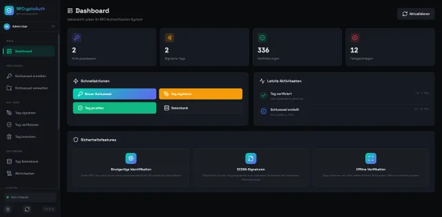 NFCryptoAuth – NFC-Authentifizierung & kryptografische Signierung