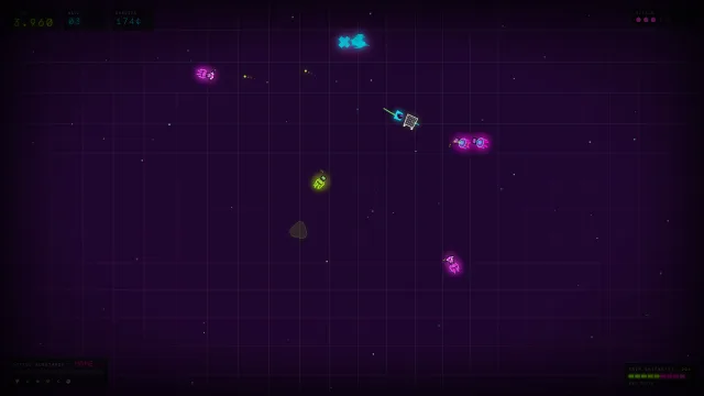 Nuclear Zombies in Space Gameplay in Welle 3 mit Score, Credits, Vitals und Trip-Intensity